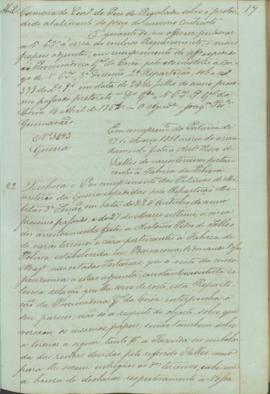 "Em cumprimento da Portaria de 27 de Março 1851 acerca dos arrendamentos feitos a Antonio Pe...