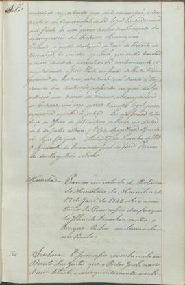 "Parecer em virtude de Portaria do Ministerio da Marinha de 19 de Janeiro de 1843 sobre a se...