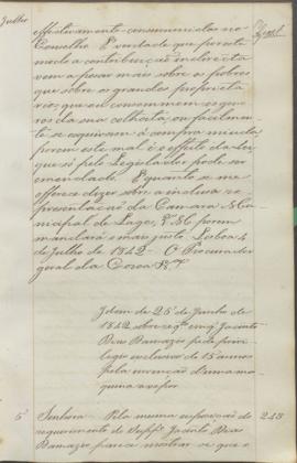 "Idem de 25 de Junho de 1842 sobre requerimento em que Jacinto Dias Damazio pede privilegio ...