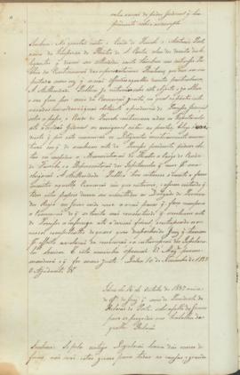 "Idem de 16 de Outubro de 1837 acerca do officio do Juiz que serve de Presidente da Relação ...