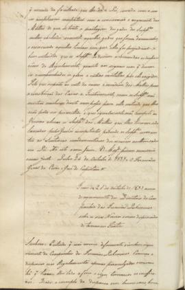 " [Officio de informação e parecer em virtude de Portaria] de 21 de Outubro de 1839 acerca d...