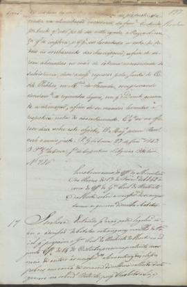 "Em observancia do Officio do Ministerio do Reino de 13 de Fevereiro de 1847 á cerca do Offi...