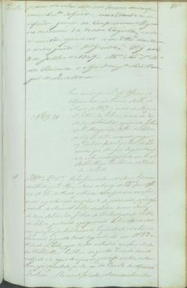 "Em cumprimento do officio do Ministerio do Reino de 12 de Maio de 1849, á cerca de Manuel T...