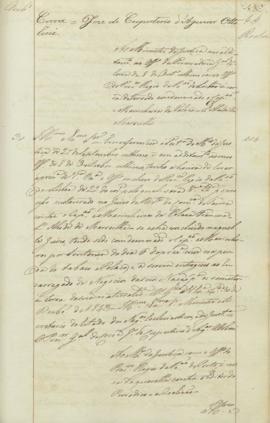 "Ao Ministro da Justiça em additamento ao Officio da Procuradoria Geral da Coroa de 8 de Out...