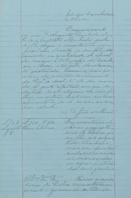 "Representação de vários proprietários de Lisboa para lhe ser permitido transformar em quint...