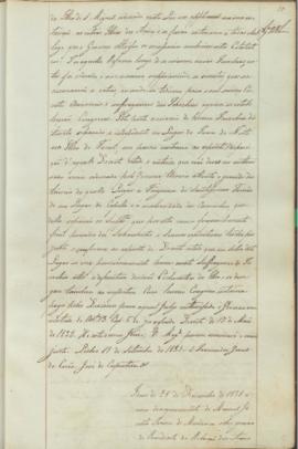 "Idem de 28 de Dezembro de 1838 a cerca de requerimento de Manuel Jacinto Franco de Mendonça...