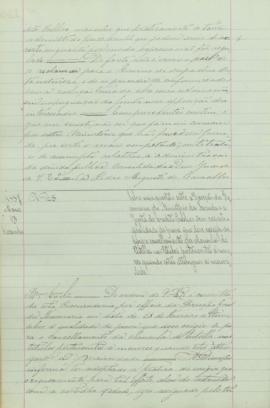 "Sobre uma questão entre a Direção da Tesouraria do Ministério da Fazenda e a Junta do Crédi...