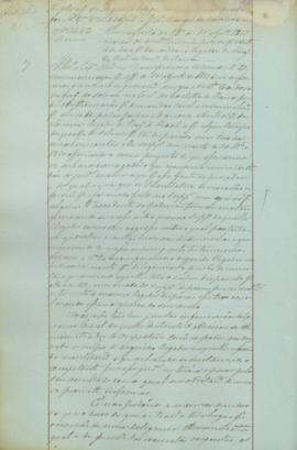 "Em resposta ao Officio de 1 d'Agosto 1851 acerca da authorisação pedida por Antonio Cardoso...