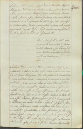 "Idem de 4 de Julho de 1837 sobre requerimento documentado d'Antonio da Costa Macario, e Jos...