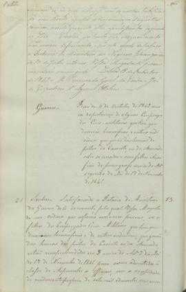 "Guerra. Idem de 4 de Outubro de 1842 ácerca da pertenção de alguns Empregados Civis-militar...