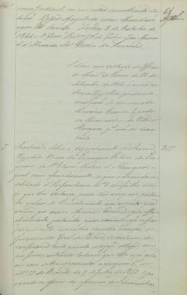 "Idem em virtude do Officio do Ministerio do Reino de 28 de Setembro de 1844, á cerca de Ann...