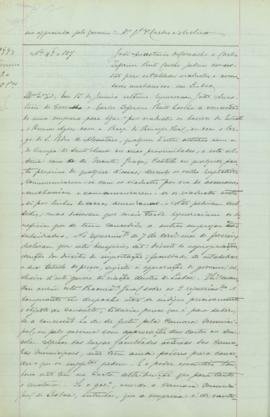 "João Anastacio de Carvalho e Carlos Zeferino Pinto Coelho pedem concessão para estabelecer ...