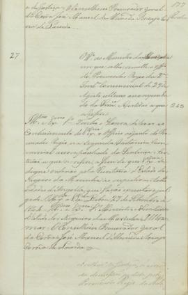 "Ao Ministro da Justiça, á cerca da demissão pedida pelo Procurador Regio da Relação de Lisb...