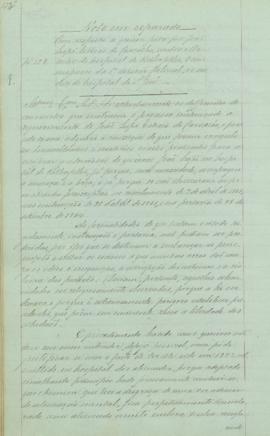"Voto em separado Com referencia a queixa feita por João Lupi Esteves de Carvalho, contra o ...