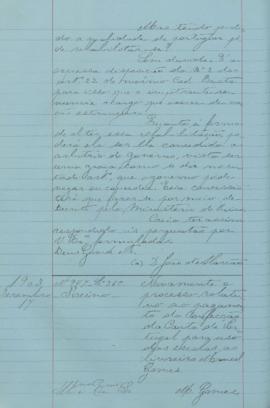 "Novamente o processo relativo ao pagamento da confeção da carta de Portugal para uso das es...
