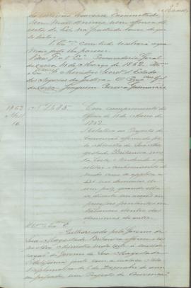 "Em cumprimento do Officio de 11 de Março de 1862. Relativo ao Projecto de Convenção offerec...