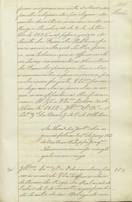 "Ao Ministro da Justiça sobre arguição feita ao Escrivão do Juizo Ordinario do Cartaxo Felip...