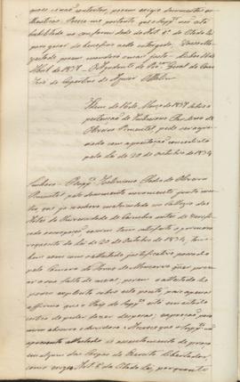 "Idem de 16 de Março de 1837 sobre a pertenção de Justiniano Claudino de Oliveira Pimentel, ...