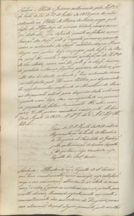 "Idem de 12 d'Agosto de 1839 sobre a Representação da Junta de Parochia da Freguesia de Para...