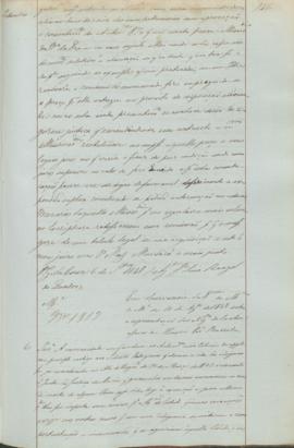 "Em observancia da Portaria do Ministerio da Marinha de 10 de Agosto de 1848 sobre a represe...