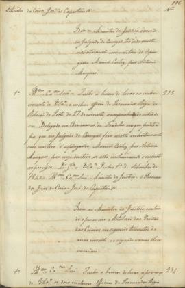 "Idem ao Ministro da Justiça, contendo o primeiro o Relatorio das Visitas das Cadeias no seg...