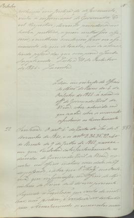 "Idem em virtude do Officio do Ministerio do Reino de 4 de Outubro de 1844 - ácerca do offic...
