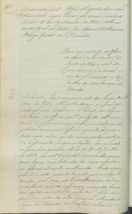 "Idem em virtude do officio do Ministerio do Reino do 1º de Agosto de 1844, á cerca de provi...