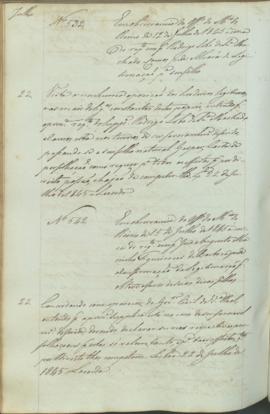 "Em observancia do officio do Ministerio do Reino de 15 de Julho de 1845 á cerca do requerim...