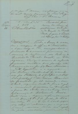 "Concessão provisória da mina de antimónio da Ribeira da Quinta do Cavalo Morto, freguesia d...