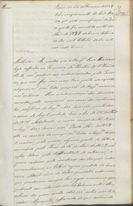 "Idem de 14 de Fevereiro de 1837 sobre o requerimento de Luiz Scassa, que pede a verificação...