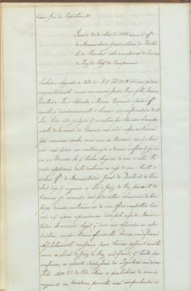 "Idem de 30 de Abril de 1838 acerca do officio do Administrador Geral interino do Districto ...