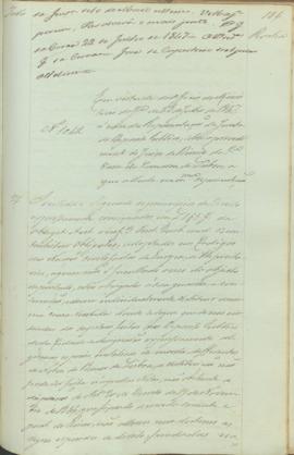 "Em virtude do officio do Ministerio da Justiça de 23 de Julho de 1847, á cerca da Represent...