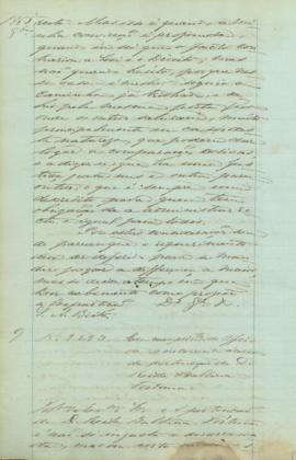 "Em cumprimento do officio de 4 do corrente ácerca da pertenção de D. Rita Balbina Fortuna.&...