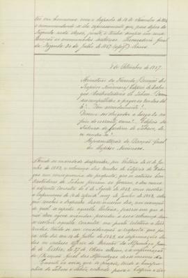 "Ministerio da Fazenda / Direcção dos Proprios Nacionaes / Edificio de Xabregas. Contractado...