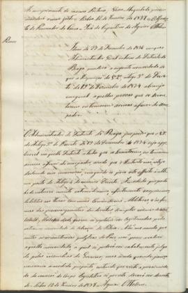 "Idem de 23 de Desembro de 1836 em que o Administrador Geral interino do Destricto de Braga ...