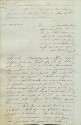 "Em cumprimento do Officio de 19 de Novembro de 1856 ácerca de alguns terrenos pertencentes ...