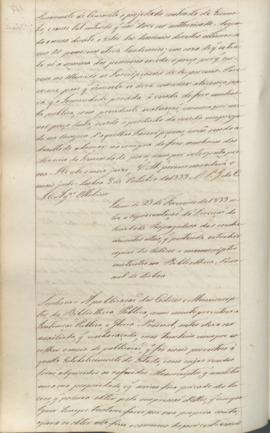 "Idem de 23 de Fevereiro de 1839 sobre a representação da Direcção da Sociedade Propagadora ...