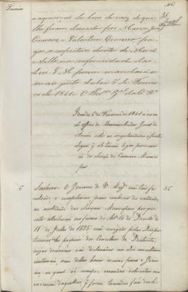 "Idem de 6 de Fevereiro de 1841 ácerca de officio do Administrador Geral de Aveiro sobre as ...