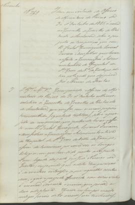 "Idem em virtude do Officio do Ministerio do Reino de 30 d'Outubro de 1845, á cerca da Consu...