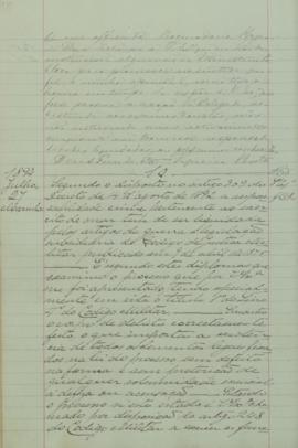 Sobre o processo crime instaurado ao "exército de mar"