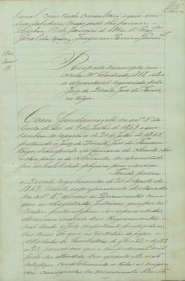"Resposta transcripta nos Autos nº (d'entrada) 818, sobre a aposentação requerida pelo Juiz ...