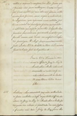 "Idem de 27 de Fevreiro de 1840 ácerca do officio do Juiz de Paz de Monte Mòr o Velho sobre ...