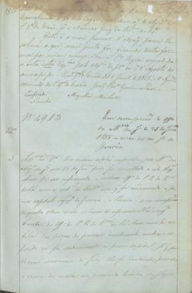 "Em cumprimento do officio do Ministerio da Justiça de 25 de Janeiro 1855 a cerca do reo Jos...