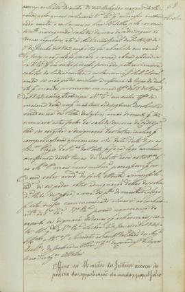 "Officio ao Ministro da Justiça ácerca do processo da apprehensão da moeda e papel falso fei...