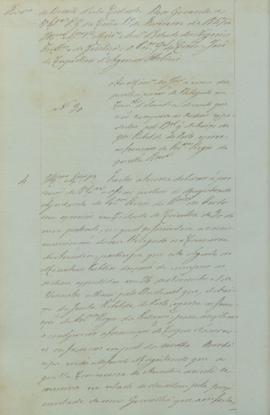 "Ao ministro da Justiça acerca da participação do delegado na comarca de Anadia, dizendo que...