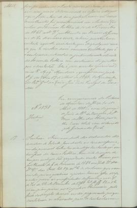 "Em cumprimento da Portaria do Ministério da Justiça de 10 de Abril de 1848, á cerca da quei...