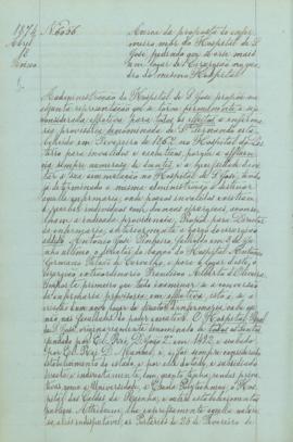 "Ácerca da proposta do enfermeiro mor do Hospital de S. José, pedindo que se crie mais um lo...