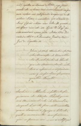 "Idem de 19 de Dezembro de 1840 sobre Consulta do Conselho da Faculdade de Theologia da Univ...
