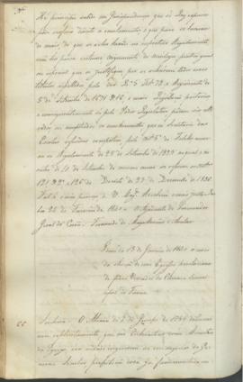 "Idem de 13 de Janeiro de 1840 á cerca da eleição de um Egresso pristacimado (?) para Veread...