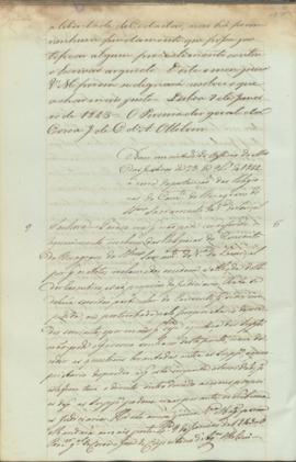 "Idem em virtude do Officio do Ministerio das Justiças de 23 de Novembro de 1842, á cerca da...